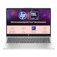 HP 15 AI Laptop, Intel Core Ultra 5 125H,12 Tops, 16GB DDR5, 1TB SSD,(Win 11, Silver, 1.65 kg),Anti-Glare, 15.6-inch (39.6 cm), FHD, Intel Arc Graphics, FHD Camera, Backlit KB, fd1197TU Visit the HP Store