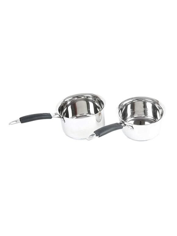 Aurum Stainless Steel Saucepan, 0.7 & 1.8 LTR, Set of 2 - Image 2