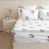 HOMEMONDE 210TC Soft Cotton All Around Elastic Fitted Bedsheet Queen