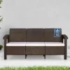Hafeesaw Fabs Cast Iron Outdoor Garden Bench with 8 FRP Streep (3 Seater)