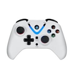 Cosmic Byte ARES Wireless Controller for PC, Magnetic Triggers, Accurate Joysticks, Dual Vibration, Backit LED Buttons, USB Extension Cable (White)
