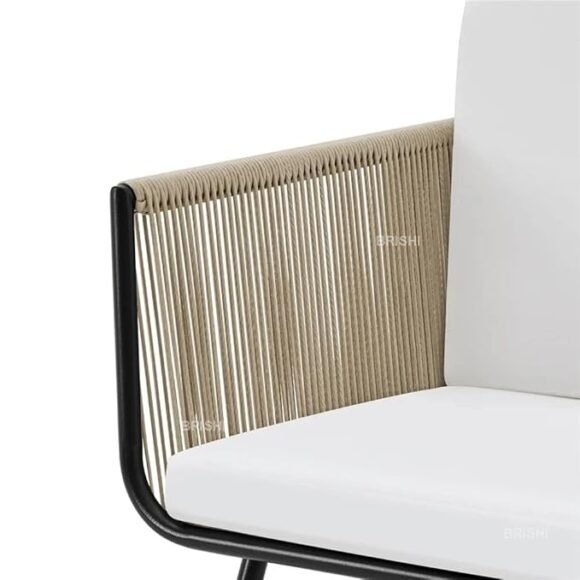 BRISHI Garden Patio Seating Chair and Table Set Outdoor Balcony Garden Coffee - Image 2