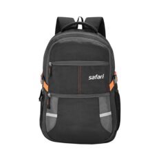 Safari Omega spacious/large laptop backpack with Raincover, college bag, travel bag for men and women, Black, 30 Litre