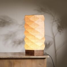 FIG Living Lumi Hexa Table Lamp (Beige) | Modern Desk Lamp