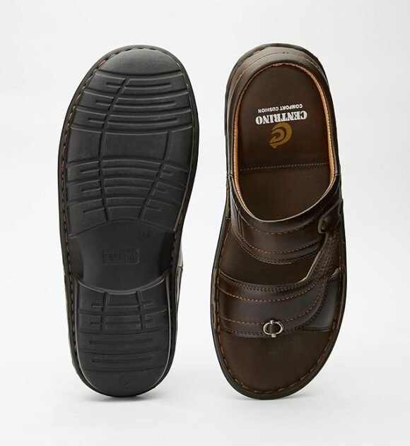 Centrino Men's 5951 Flip-Flops,Classical Thong Lightweight Quick-Dry, Heavy Density for Arch Support Comfort, Hand Stitched Chappal - Image 3