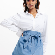 Pure Cotton A-Line Mini Skirts