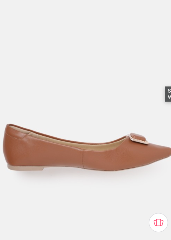 Open Toe Flats with Metal Detail - Image 3