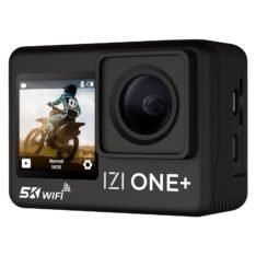 IZI One Lite 5K Action Camera - 4K 60FPS 50MP Ultra HD Action Cam, Dual Screen