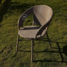 Wooden Street Veneto Set of 2 Outdoor Seating Chair, Garden Patio Coffee Chair Set, Outdoor Balcony Wicker Furniture with 2 Chairs Only (24x24x40 inch, Golden Brown)