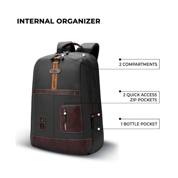 Gear Classic 20L Small Faux Leather Water Resistant Anti Theft - Image 3