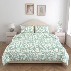 Haus & Kinder 144 TC Double Bed Pure Cotton Bedsheets for Queen
