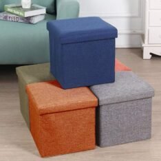 ALMAND Fabric Living Foldable Storage Bins Box Ottoman Bench Containe