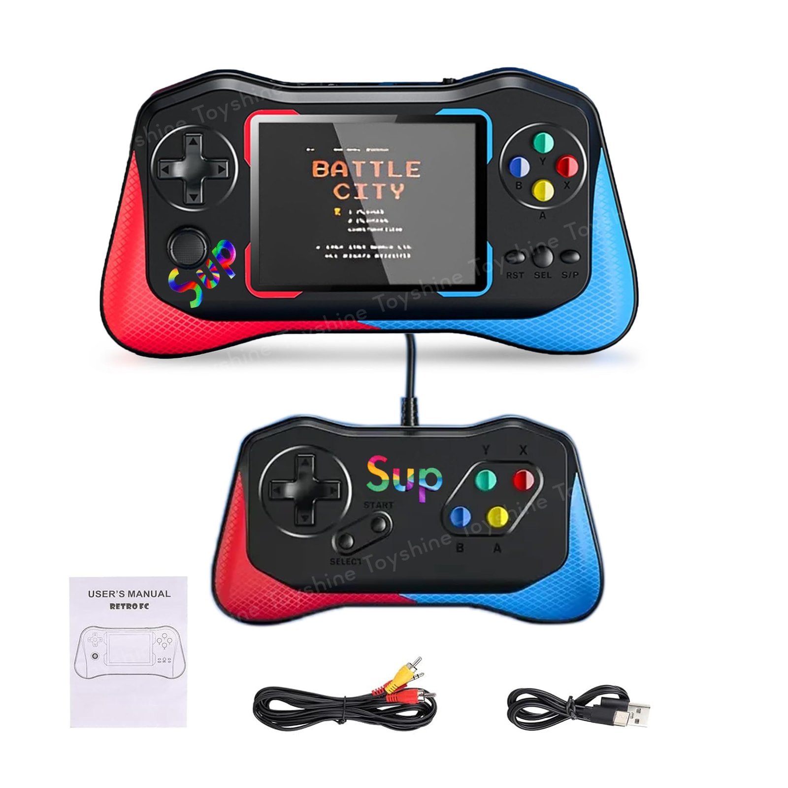 Toyshine Handheld Game Console with 500 Classic Games 3.5 Inch Screen 1200mAh Rechargeable