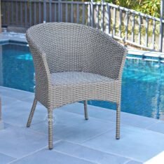 Wooden Street Vatican Set of 2 Outdoor Seating Chairs, Garden Patio Coffee Chair Set, Balcony Wicker Furniture with 2 Chairs Only, Outdoor Furniture for Terrace (44x24x31 inches, Brown)