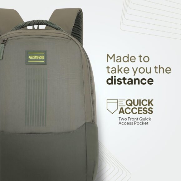 American Tourister New Bounce Style 01, 27L Volume College Backpack with Front Organizer - Image 3