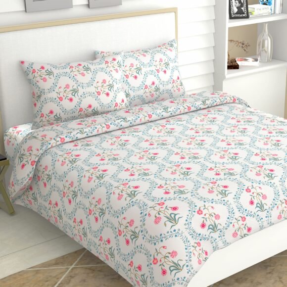 Haus & Kinder Bedsheets 100% Cotton Double Bed Bedsheet 186 - Image 2