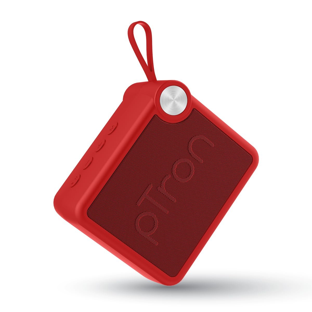 Ptron Funk Rap 10W Mini Bluetooth Speaker with Pristine Sound, 8 Hours Playtime, Multi-Playback Modes-BT5.4/TF Card/USB, Front Metal Grill, Type-C Fast Charging, Multi-Function Control Buttons (Red)