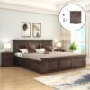 SONA ART & CRAFTS Solid Sheesham Wood Queen Size Bed with Storage | Wooden Queen Size Cot Bed | Double Be