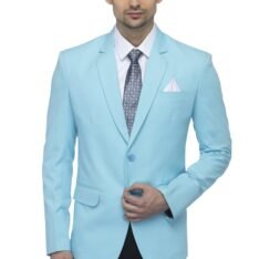 FAVOROSKI Designer Men's Slim Fit Notched Lapel Single Breasted Solid Blazer, Turkish Green