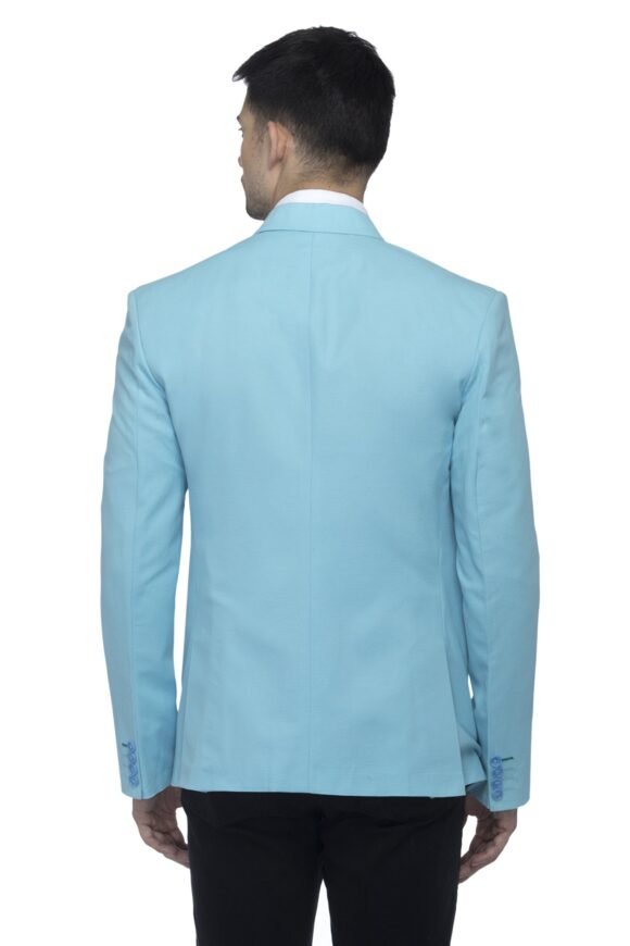 FAVOROSKI Designer Men's Slim Fit Notched Lapel Single Breasted Solid Blazer, Turkish Green - Image 2