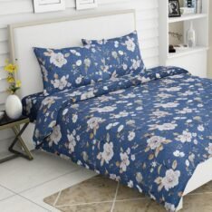 Haus & Kinder 100% Cotton Bedsheets for King Size Bed,186 TC Soft Cotton