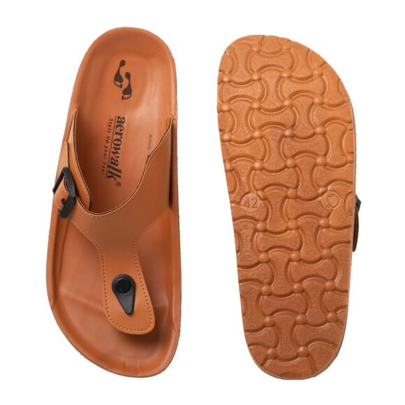 AEROWALK Stylish T-Shape Fashion Slipper for Men | Comfortable | Lightweight | Anti Skid | Casual Office Footwear (KC28) - Image 2
