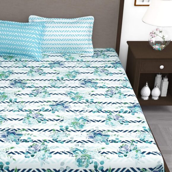 Huesland by Ahmedabad Cotton 144 TC Bedsheets Cotton - Image 3