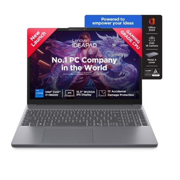 Lenovo IdeaPad Slim 3 13th Gen Intel Core i5-13420H 15.3"(38.8cm) WUXGA IPS Laptop(16GB RAM/512GB SSD/Win 11