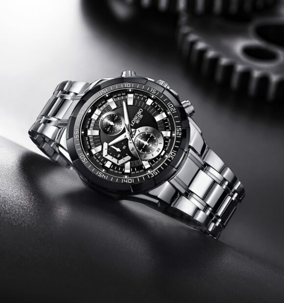 LONGBO Analog Business Casual Stainless Steel Decorative Subdials Watch for Men - Image 2